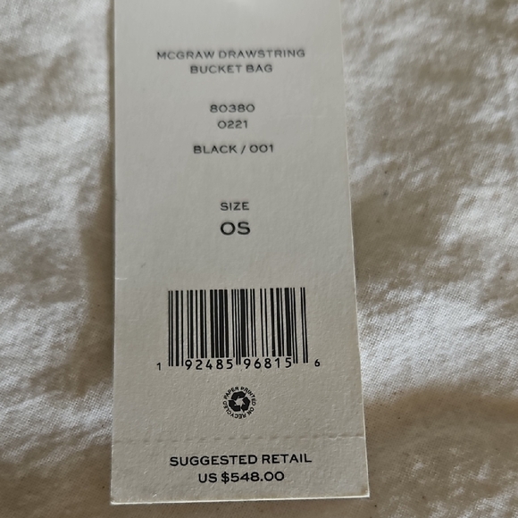 Tory Burch McGraw Drawstring Bucket Bag Black Leather Shoulder Bag - Picture 2 of 15